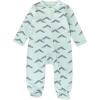 imageHonestBaby Classics Sleep ampamp Play Footed Onepiece Pajama Sleeper 100 Organic CottonPyramids Whispering Blue