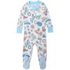 imageHonestBaby NonSlip Footed Pajamas OnePiece Sleeper ZipFront Pjs 100 Organic Cotton for Baby GirlsDesert Charmer Aqua