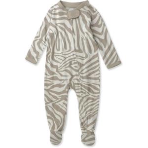 imageHonestBaby Classics Sleep ampamp Play Footed Onepiece Pajama Sleeper 100 Organic CottonZanzibar Zebra
