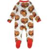 imageHonestBaby Sleep ampamp Play Footed OnePiece Pajama Sleeper 100 Organic Cotton Baby GirlsLove at First Bite