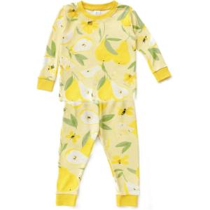 imageHonestBaby babygirls 2piece Pajamas Sleepwear Pjs 100 Organic Cotton for Baby Toddler Kids GirlSun Kissed Pear