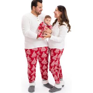 imageHonestBaby Family Matching Holiday Pajamas 100 Organic Cotton for Men Women Kids Toddlers Baby Boys Girls Unisex PetsBerry Red