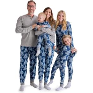 imageHonestBaby Family Matching Holiday Pajamas 100 Organic Cotton for Men Women Kids Toddlers Baby Boys Girls Unisex PetsBlizzard Blue