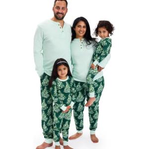 imageHonestBaby Family Matching Holiday Pajamas 100 Organic Cotton for Men Women Kids Toddlers Baby Boys Girls Unisex PetsEvergreen