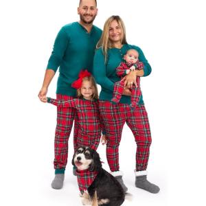 imageHonestBaby Family Matching Holiday Pajamas 100 Organic Cotton for Men Women Kids Toddlers Baby Boys Girls Unisex PetsRoyal Stewart