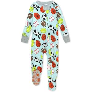 imageHonestBaby unisexbaby Celebration Nonslip Footed Pajamas Onepiece Sleeper Zipfront Pjs 100 Organic CottonEggcellent Player