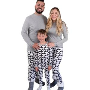 imageHonestBaby unisexbaby Celebration Nonslip Footed Pajamas Onepiece Sleeper Zipfront Pjs 100 Organic CottonHappy Skulls