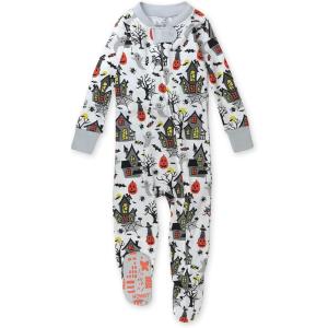 imageHonestBaby unisexbaby Celebration Nonslip Footed Pajamas Onepiece Sleeper Zipfront Pjs 100 Organic CottonHaunted House