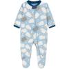 image:imageHonestBaby Baby Boys Sleep amp Play Footed Onepiece Pajama Sleeper 100 Organic Cotton Baby BoysBarnyard Baaamas Blue