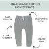 image:imageMultipack Honest Pants Joggers Pull on 100 Organic Cotton for Infant Baby and Toddler Boys Girls Unisex2pack Black Night Waffle