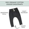 image:imageMultipack Honest Pants Joggers Pull on 100 Organic Cotton for Infant Baby and Toddler Boys Girls UnisexBlackened Pearl