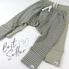 image:imageMultipack Honest Pants Joggers Pull on 100 Organic Cotton for Infant Baby and Toddler Boys Girls UnisexMini Stripe Khaki
