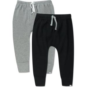 image:imageMultipack Honest Pants Joggers Pull on 100 Organic Cotton for Infant Baby and Toddler Boys Girls Unisex2pack Black Night Waffle
