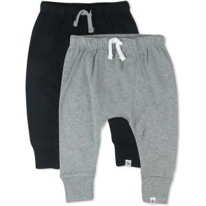 image:imageMultipack Honest Pants Joggers Pull on 100 Organic Cotton for Infant Baby and Toddler Boys Girls UnisexHeather Gray  Black