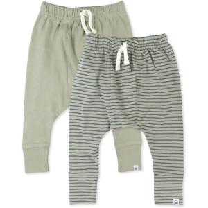 image:imageMultipack Honest Pants Joggers Pull on 100 Organic Cotton for Infant Baby and Toddler Boys Girls UnisexMini Stripe Khaki