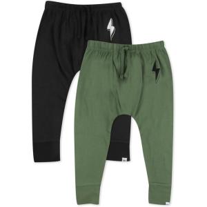 image:imageMultipack Honest Pants Joggers Pull on 100 Organic Cotton for Infant Baby and Toddler Boys Girls UnisexThunder Stroke Patch