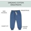 image:imageHonestBaby Unisex Adult 2Pack Sweatpants 100 Organic Cotton for Infant Baby Boys GirlsCollegiate Blue