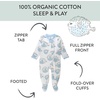 image:imageHonestBaby Baby Boys Sleep amp Play Footed Onepiece Pajama Sleeper 100 Organic Cotton Baby BoysBlow Fish