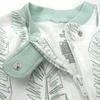 image:imageHonestBaby Baby Boys Sleep amp Play Footed Onepiece Pajama Sleeper 100 Organic Cotton Baby BoysJumbo Leaf Sage