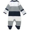 image:imageHonestBaby Baby Boys Sleep amp Play Footed Onepiece Pajama Sleeper 100 Organic Cotton Baby BoysJumbo Stripe Navy