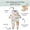 image:imageHonestBaby Baby Boys Sleep amp Play Footed Onepiece Pajama Sleeper 100 Organic Cotton Baby BoysLion