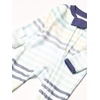 image:imageHonestBaby Baby Boys Sleep amp Play Footed Onepiece Pajama Sleeper 100 Organic Cotton Baby BoysRainbow Stripe Blues