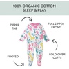 image:imageHonestBaby Baby Sleep and Play Footed Pajamas Onepiece Sleeper Jumpsuit Zipfront Pjs Organic Cotton for Baby Girls UnisexBirthday Bash Pinks