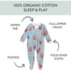 image:imageHonestBaby Baby Sleep and Play Footed Pajamas Onepiece Sleeper Jumpsuit Zipfront Pjs Organic Cotton for Baby Girls UnisexCinema Snacks