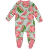 image:imageHonestBaby Baby Sleep and Play Footed Pajamas Onepiece Sleeper Jumpsuit Zipfront Pjs Organic Cotton for Baby Girls UnisexWatermelon Oasis