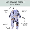 image:imageHonestBaby Celebration Sleep amp Play Footed OnePiece Pajama Sleeper 100 Organic Cotton Haunt Chocolate 36 Months
