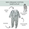 image:imageHonestBaby Sleep and Play Footed Pajamas Onepiece Sleeper Jumpsuit ZipFront Pjs 100 Organic Cotton for Baby Girls Baby Zebra Camo 69 Months