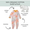 image:imageHonestBaby Unisex Baby Sleep and Play Footed OnePiece Sleeper Pjs 100 Organic Cotton ZipFront Jumpsuit Pajama Pink Elephant 03 Months