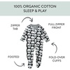 image:imageHonestBaby unisexbaby Celebration Sleep amp Play Footed Onepiece Pajama Sleeper 100 Organic CottonHappy Skulls