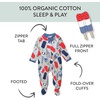 image:imageHonestBaby unisexbaby Celebration Sleep amp Play Footed Onepiece Pajama Sleeper 100 Organic CottonIce Cream Independence
