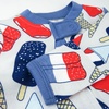 image:imageHonestBaby unisexbaby Celebration Sleep amp Play Footed Onepiece Pajama Sleeper 100 Organic CottonIce Cream Independence