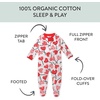 image:imageHonestBaby unisexbaby Celebration Sleep amp Play Footed Onepiece Pajama Sleeper 100 Organic CottonLolly Love
