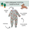image:imageHonestBaby unisexbaby Celebration Sleep amp Play Footed Onepiece Pajama Sleeper 100 Organic CottonRacing Rabbits