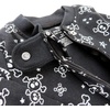 image:imageHonestBaby unisexbaby Celebration Sleep amp Play Footed Onepiece Pajama Sleeper 100 Organic CottonTossed SkullsBlack