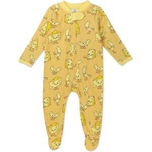 image:imageHonestBaby Baby Sleep and Play Footed Pajamas Onepiece Sleeper Jumpsuit Zipfront Pjs Organic Cotton for Baby Girls UnisexMac N Cheese