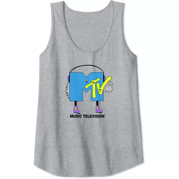 Amazon Essentials MTV Smiling Dance Party Logo Tank TopHeather Grey