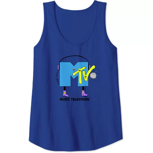 Amazon Essentials MTV Smiling Dance Party Logo Tank TopRoyal Blue
