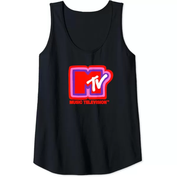Amazon Essentials MTV Super Thick Outlines Logo Tank TopBlack