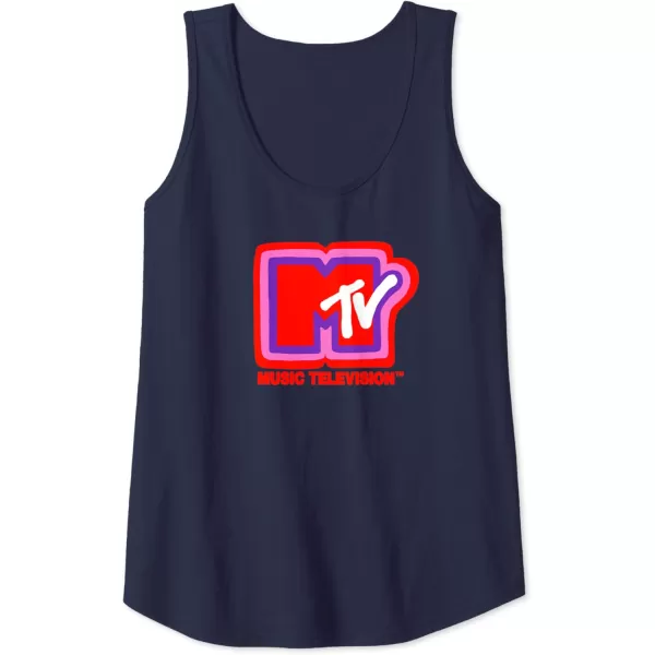 Amazon Essentials MTV Super Thick Outlines Logo Tank TopNavy Blue
