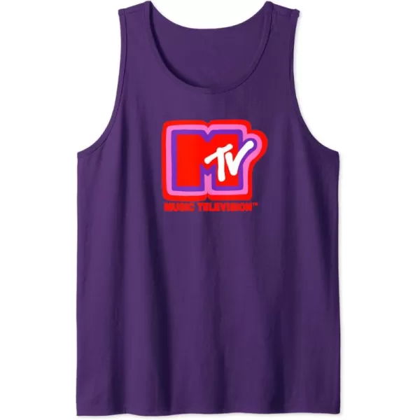 Amazon Essentials MTV Super Thick Outlines Logo Tank TopPurple