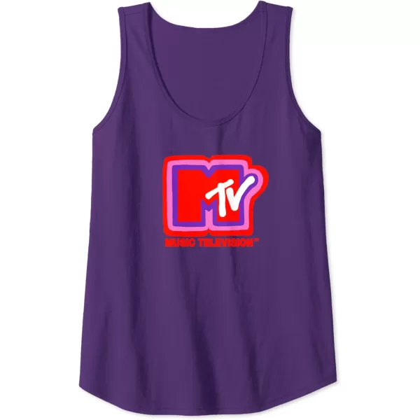 Amazon Essentials MTV Super Thick Outlines Logo Tank TopPurple