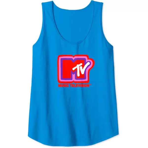 Amazon Essentials MTV Super Thick Outlines Logo Tank TopSapphire Blue