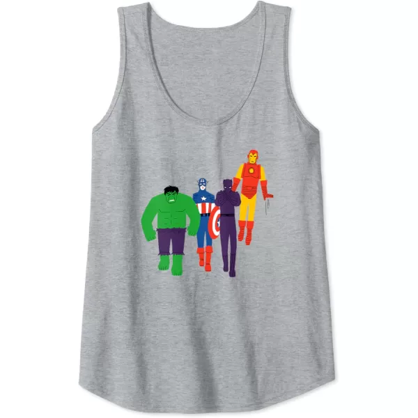 Amazon Essentials Marvel Avengers Flat and Stylized Heroes Tank TopHeather Grey