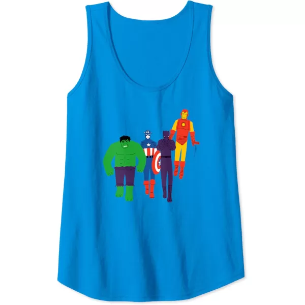 Amazon Essentials Marvel Avengers Flat and Stylized Heroes Tank TopSapphire Blue