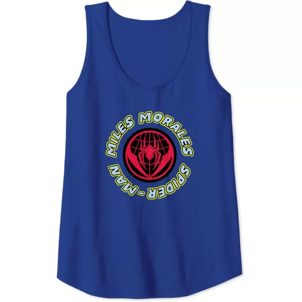 Amazon Essentials Marvel Miles Morales SpiderMan Circular Logo Tank TopRoyal Blue