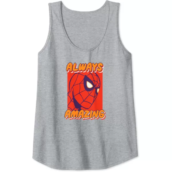 Amazon Essentials Marvel SpiderMan Always Amazing Boxed Portrait Tank TopHeather Grey